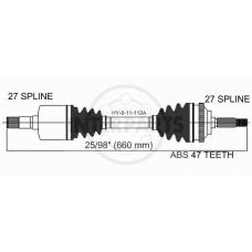 HY-8-11-112A InterParts Приводной вал