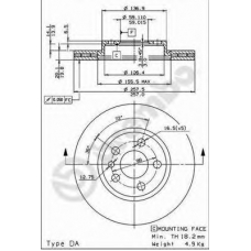 BS 8254 BRECO Тормозной диск