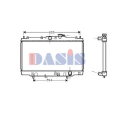 100560N AKS DASIS Радиатор, охлаждение двигателя