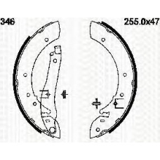 8100 10346 TRIDON Brake shoes