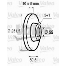 186290 VALEO Тормозной диск