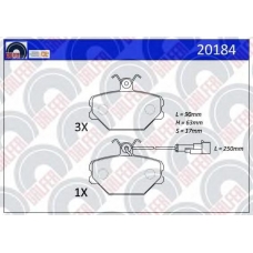 20184 GALFER Комплект тормозных колодок, дисковый тормоз