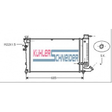 0708301 KUHLER SCHNEIDER Радиатор, охлаждение двигател