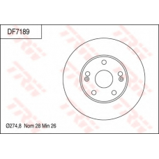 DF7189 TRW Тормозной диск