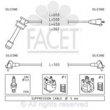 4.9873 FACET Ккомплект проводов зажигания