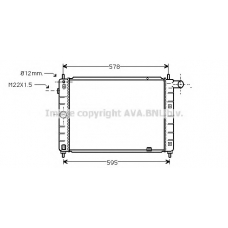 OLA2122 AVA Радиатор, охлаждение двигателя