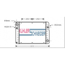 0801201 KUHLER SCHNEIDER Радиатор, охлаждение двигател