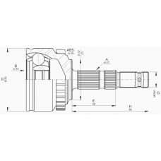 CVJ5519.10 OPEN PARTS Шарнирный комплект, приводной вал