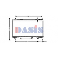 160031N AKS DASIS Радиатор, охлаждение двигателя