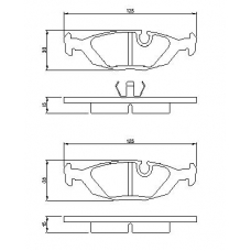 0 986 460 996 BOSCH Комплект тормозных колодок, дисковый тормоз