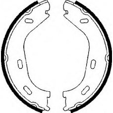 BS854 QUINTON HAZELL Комплект тормозных колодок, стояночная тормозная с