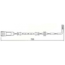 WI0605 BREMSI Сигнализатор, износ тормозных колодок