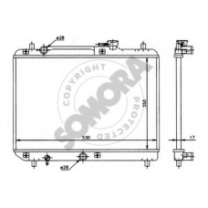 302040 SOMORA Радиатор, охлаждение двигателя