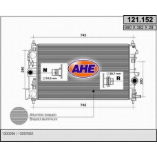 121.152 AHE Радиатор, охлаждение двигателя