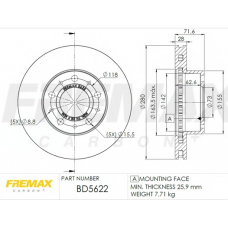 BD-5622 FREMAX Тормозной диск