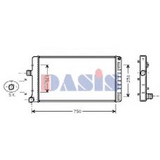 080048N AKS DASIS Радиатор, охлаждение двигателя