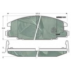 GDB3161 TRW Комплект тормозных колодок, дисковый тормоз