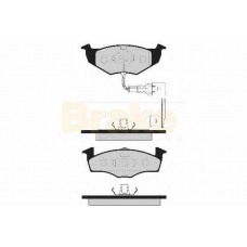 PA1607 BRAKE ENGINEERING Комплект тормозных колодок, дисковый тормоз