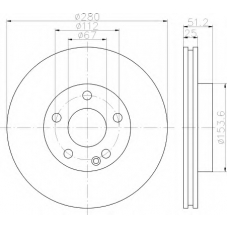 8DD 355 119-601 HELLA Тормозной диск