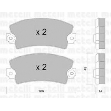 22-0005-1 METELLI Комплект тормозных колодок, дисковый тормоз