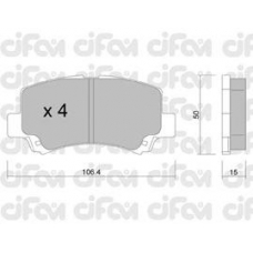 822-419-0 CIFAM Комплект тормозных колодок, дисковый тормоз