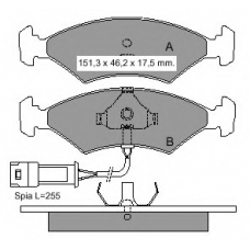832191 Vema Комплект тормозных колодок, дисковый тормоз