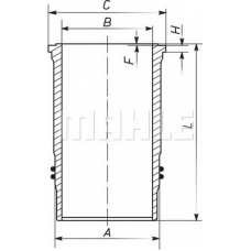 003 WN 23 MAHLE Гильза цилиндра