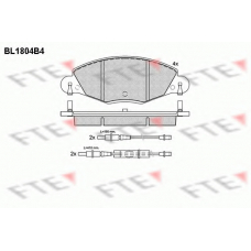 BL1804B4 FTE Комплект тормозных колодок, дисковый тормоз