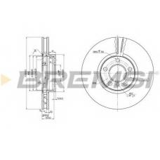 DBB256V BREMSI Тормозной диск