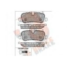 RB1661-700 R BRAKE Комплект тормозных колодок, дисковый тормоз