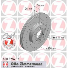 600.3214.52 ZIMMERMANN Тормозной диск