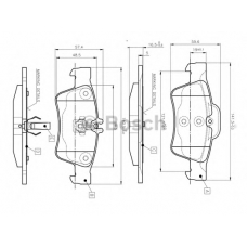 0 986 TB2 451 BOSCH Комплект тормозных колодок, дисковый тормоз