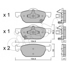 822-866-0 CIFAM Комплект тормозных колодок, дисковый тормоз