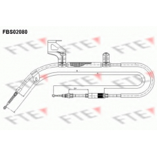 FBS02080 FTE Трос, стояночная тормозная система