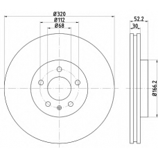 8DD 355 121-401 HELLA Тормозной диск