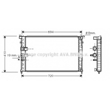 PEA2232 AVA Радиатор, охлаждение двигателя