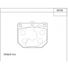 KD2728 ASIMCO Комплект тормозных колодок, дисковый тормоз
