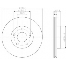 8DD 355 103-991 HELLA Тормозной диск