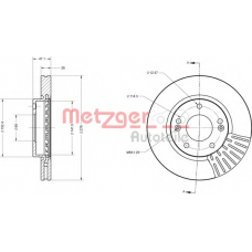 6110235 METZGER Тормозной диск