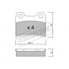 551.0 TRUSTING Комплект тормозных колодок, дисковый тормоз