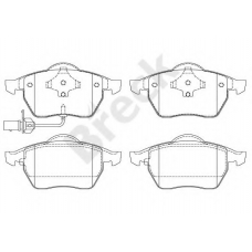 21849 00 701 10 BRECK Комплект тормозных колодок, дисковый тормоз
