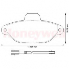 573267B BENDIX Комплект тормозных колодок, дисковый тормоз