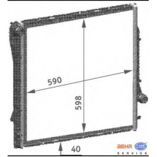 8MK 376 718-751 HELLA Радиатор, охлаждение двигателя