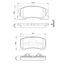 0 986 424 513 BOSCH Колодки тормозные