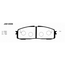 J3612006 NIPPARTS Комплект тормозных колодок, дисковый тормоз