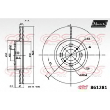 861281.0000 MAXTECH Тормозной диск