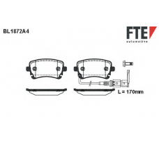 BL1872A4 FTE Комплект тормозных колодок, дисковый тормоз