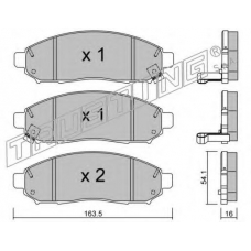 759.0 TRUSTING Комплект тормозных колодок, дисковый тормоз