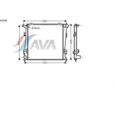 KA2098 AVA Радиатор, охлаждение двигателя