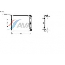 PR2037 AVA Радиатор, охлаждение двигателя